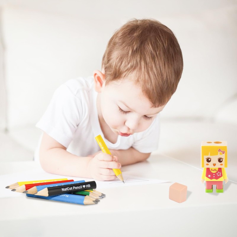 NatCot Triangular Fat Pencil for 2-8 Years Old Kids Use,