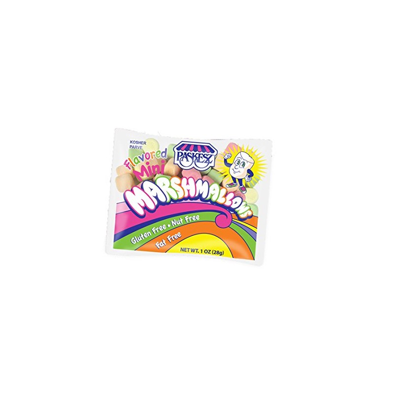 Paskesz Flavored Mini Marshmallows 1 Oz. Bag (Pack of 12)