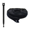 8" Black Back to Back Hook and Loop Cable Tie