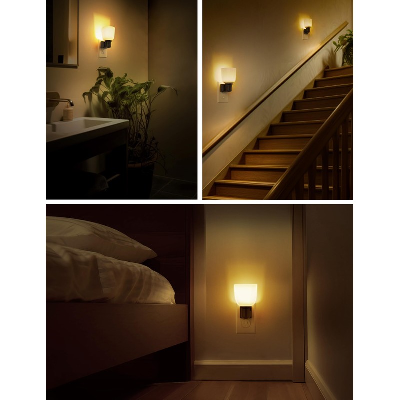L LOHAS LED Night Lights Plug into Wall, Vintage Plug