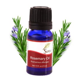 SVATV Ätherisches Rosmarinöl, Aromatherapieöle in therapeutischer Qualität, Duftöl für Diffusor, Yoga, Massage und Heimwerker-Körperpflege, 10 ml
