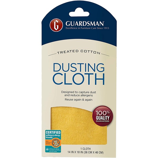 Guardsman Wood Furniture Dusting Cloths - 1 Pre-Treated Cloth - Captures 2x The Dust of a Regular Cloth, Specially Treated, No Sprays or Odors - 462100