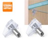 20PCS Clear 3mm Plastic Shelf Support Pegs - Locking Cabinet