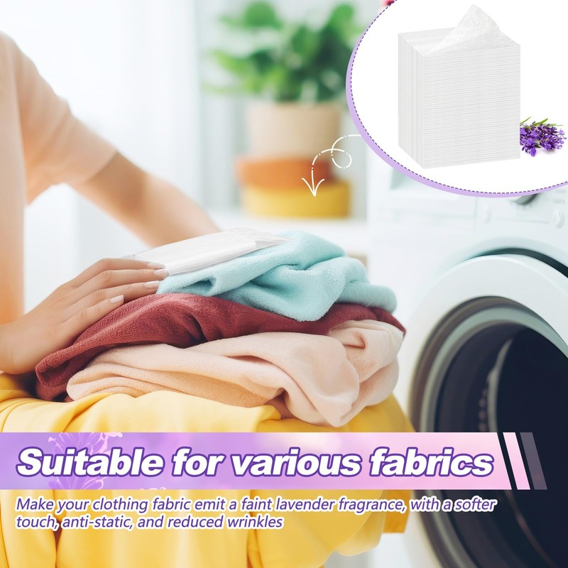 Heigble 1000 Count Dryer Sheets Bulk Lavender Scent Fabric Softener