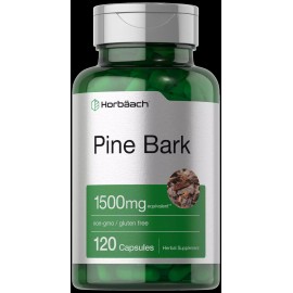 Horbäach Pine Bark Extract Capsules | 1500mg | 120 Count | Non-GMO  by Horbaach