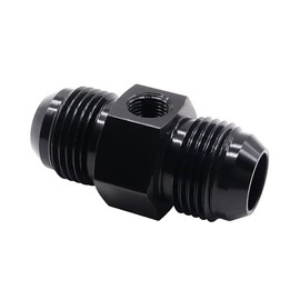 OXCANO 10AN Male to 10 AN Male Straight Flare Fitting with 1/8 NPT Pressure Temperature Side Port, Fuel Line Pipe Gauge Sensor Adapter Hose Union Coupler