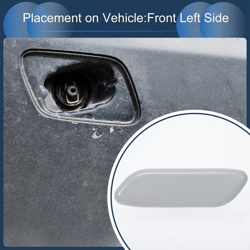 INFINAUTO Front Left Side Bumper Headlight Washer Nozzle Cover Cap