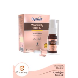 Dynavit Vitamin D3 1000 IU 20 mL Sprey AROMASIZ Renkli