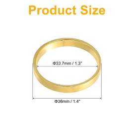 sourcing map 8 Pcs Circle Napkin Rings, Metal Napkin Buckles Holder for Table Settings Kitchen Dinner Party Wedding, Gold