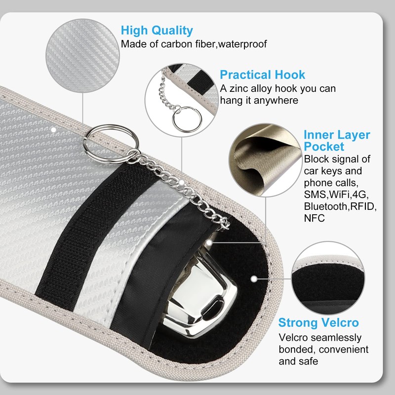 Faraday Pouch for Car Keys, [2 Pack] Diyife Car Key