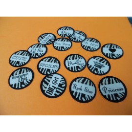 Unbranded Pre Cut One Inch Bottle Cap Images ROCK STAR DIVA SPOILED Free Shipping - photo, 25 images