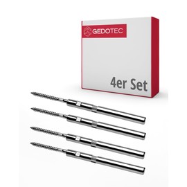 Gedotec Shelf Bracket, Pack of 4, Invisible Shelf Brackets with Load Capacity 40 kg, Compact Mini, Steel Shelf Brackets for Wall Mounting, Heavy-Duty Shelf Brackets