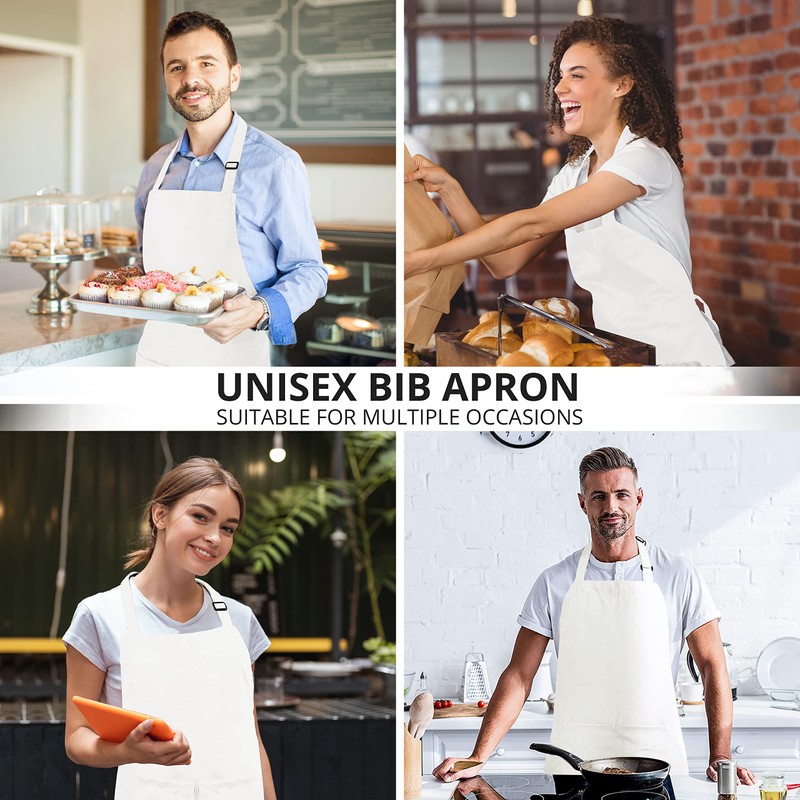 Utopia Kitchen 2 Pack Adjustable Bib Apron with 2 Pockets