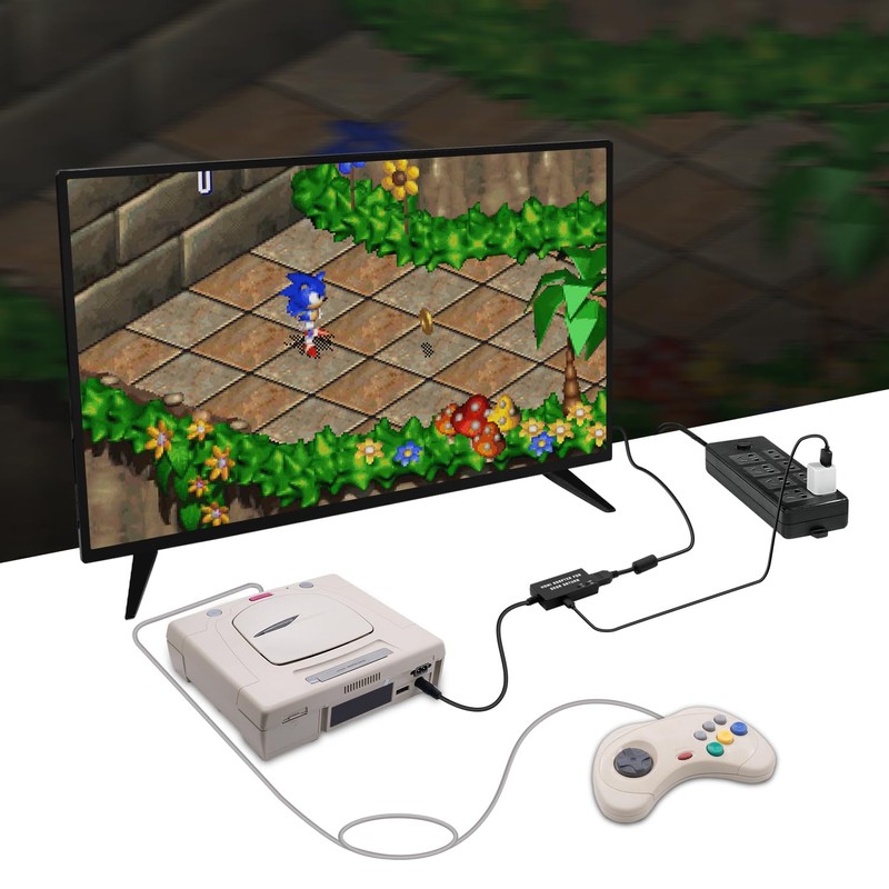 Mcbazel Sega Saturn Dedicated HDTV to HDMI Conversion Adapter with