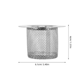 Zerodeko Set of 2 Stainless Steel Drain Strainers, 4 cm, for Bathroom, Sink, Shower and Bathtub, Effective Hair Catcher and Drain Filter, Rustproof and Durable, Ideal for Kitchen and