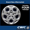 Premium Replica Hubcaps, Replacement for Ford Fusion 2010-2012, 17-inch Wheel