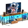 EKNKOZY Dresser TV Stand with Power Outlets & LED Lights,
