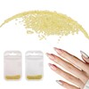 sourcing map 2pcs Nail Art Beads 0.02" (0.6mm) Mini Metal