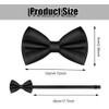 HUIQIHANG Men's Bow Tie, Adjustable bowtie, Classic Solid Color Pre-Tied