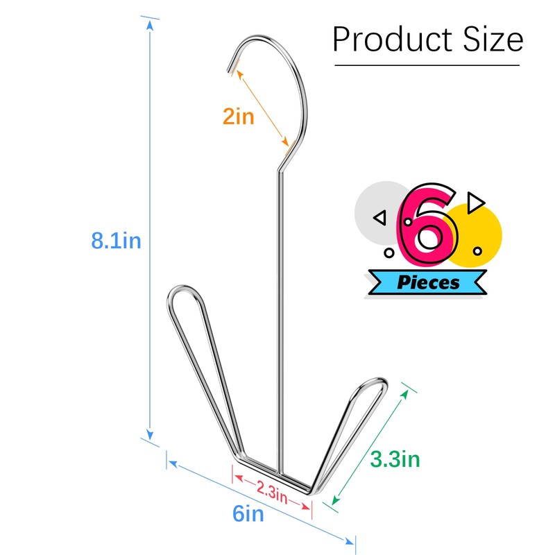 Easecos 6 Pcs Shoes Hanger Drying Rack Stainless Steel Shoes