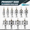 Zeliceka TCT 14 pcs Carbide Hole Saw Kit for Hard