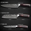 Howashin 3Pcs Knife Set Professional Kitchen Knife Set Stainless Steel