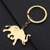 TIZURO Stainless Steel 18K Gold Plated Elephant Key Chains Wild