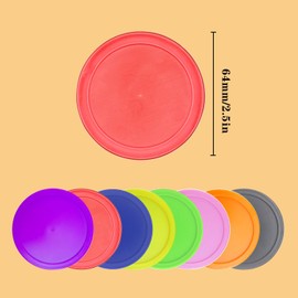 NAUZE 8Pieces Hockey Pucks Light Weight Portable Air Hockey Multicolors Round Hockey Pucks Game Tables Equipment Accessories for Outdoor Activities Parties