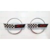 AUTO 2PC 1984-1996 C4 Corvette Chrome Front Nose Hood Rear