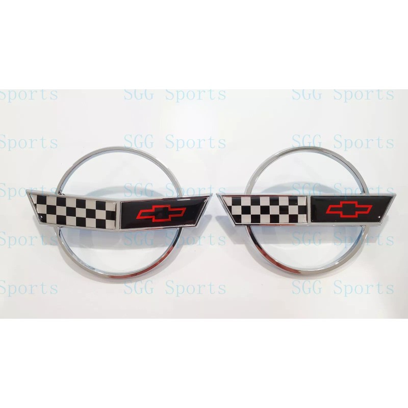 AUTO 2PC 1984-1996 C4 Corvette Chrome Front Nose Hood Rear