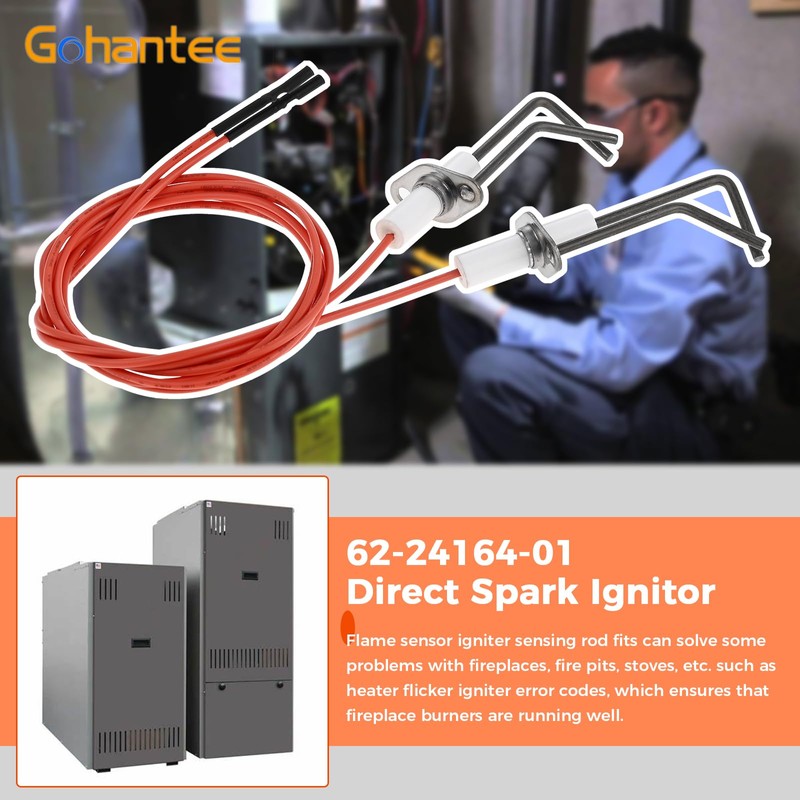 gohantee 62-24164-01 Direct Spark Ignitors, Furnace Burner Ignitors, Flame Sensor