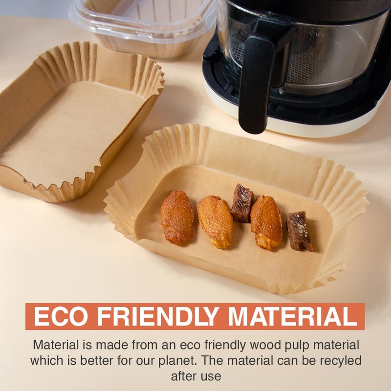 ANSIO Air Fryer Paper Liners - 200 PCS Rectangle Disposable