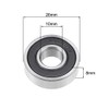 sourcing map 6000-2RS Deep Groove Ball Bearing 10x26x8mm Double Sealed
