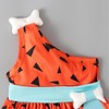 Lito Angels Costume Ragazza Preistorica per Neonata, Arancio, 12-18 Mesi