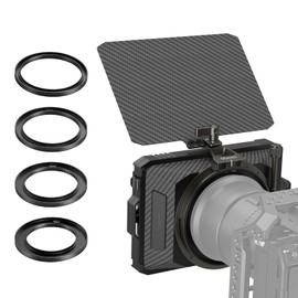 SMALLRIG Mini Matte Box Lite with Top Flag for DSLRs and Mirrorless Cameras, Compatible with 67 mm/72 mm/77 mm/82 mm/95 mm Lenses, Comes with Filter Insert - 3575