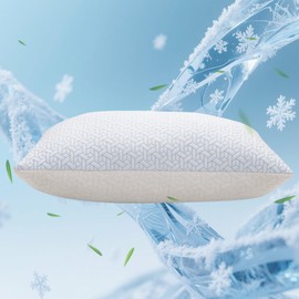 puredown® Cooling Adjustable Firmness Shredded Memory Foam King Size Pillow for Side, Back and Stomach Sleepers, 1 Pack