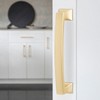 BUKOBYHE 10 Pack 4 Inch(102mm) Cabinet Pulls Brushed Brass Kitchen