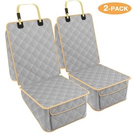 iBuddy Dog Car Seat Cover for Front Seat Waterproof Front Seat Dog Cover Protects Seats from Hair, Dirt, and Liquid Messes Scratch Proof Nonslip Bucket Seat Cover for Pet of Cars,Trucks and SUVs…