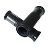 MotorToGo Black CNC Aluminum 7/8" Handlebar Open-End Rubber Gel Grips