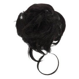 FRCOLOR Messy Bun Hairpiece for Women Curly Wavy Chignon Extension Elastic Band Natural Looking Volume for Daily Wear and Special Occasions Updo Hairpiece Color