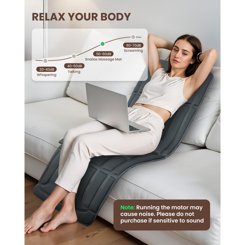 Heycool Full Body Massage Mat with Heat, Vibration Back Massage