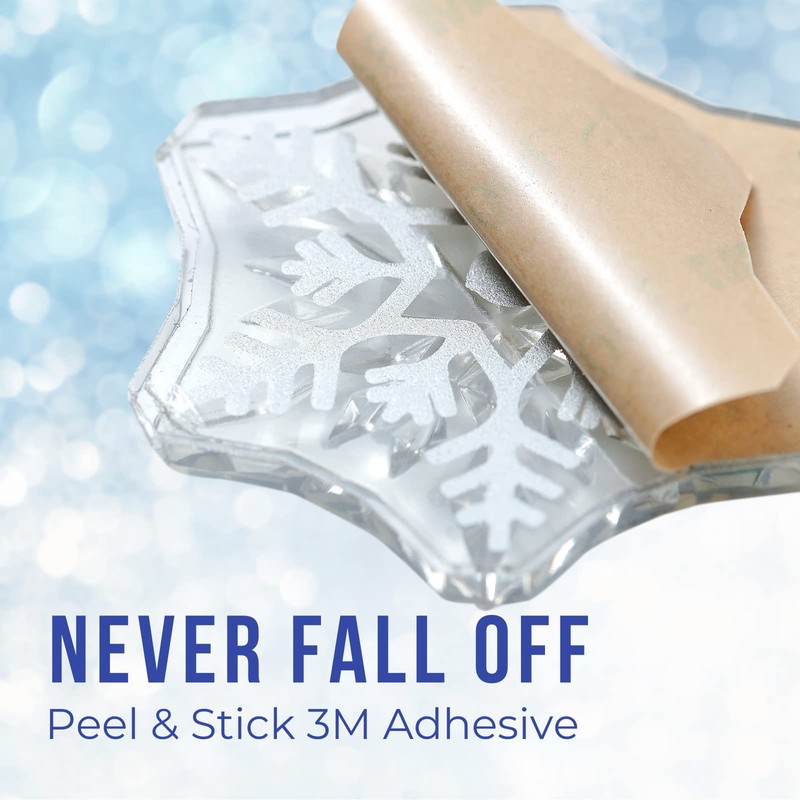 devembr Snowboard Stomp Pad, 3D Clear Snowflake Snowboard Stomp Pads,