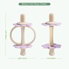 haakaa Silicone Twin Flower Teether,Nipple-Shaped End for Gum Massage,360° Baby