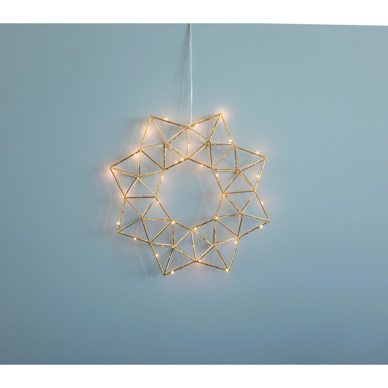 EGLO LED Window Light Wreath Edge, Metal Window Light in
