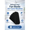 Ceiling Fan Filters for Blades,No-Residue Activated Carbon，5 Pack