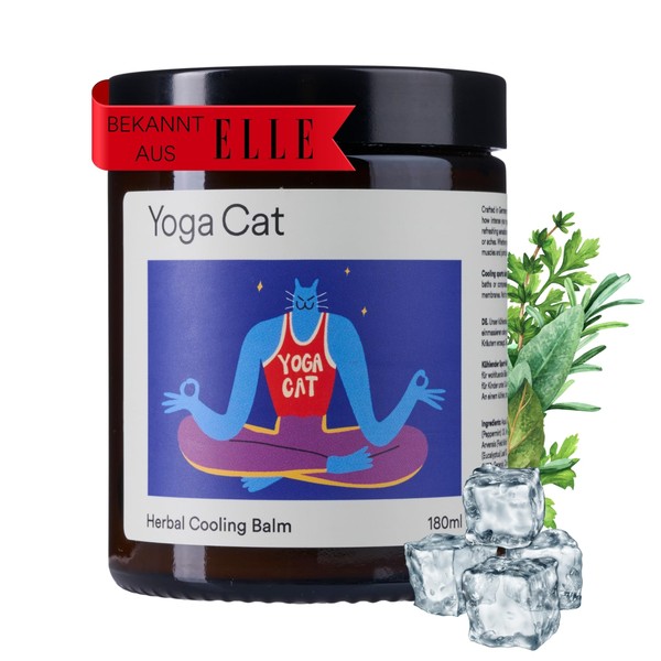 Yoga Cat Horse Ointment Cooling 180 ml I Arnica Ointment with Aloe Vera Menthol and much more I Circulation-Promoting Cream with 39 Herbs I Pain Gel for Muscles Tendons Joints I Vegan I 100% Natural