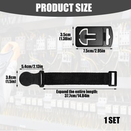 1PCS Magnetic Strap for Fluke, Magnetic Hanging Strap, Adjustable Multimeter Magnet Strap, Universal Magnet Strap Kit for Fluke Digital Multimeter (Black)