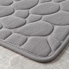 Embossed Pebble Microfiber Bath Mat with Anti-Slip Backing, Soft Floor