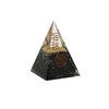 Mystic Gleam Shungite Orgone Pyramid - Orgonite Pyramid with Copper