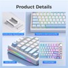 ElecFox GEN75 Wireless Gaming Mechanical Keyboard with Metal Knob Control,